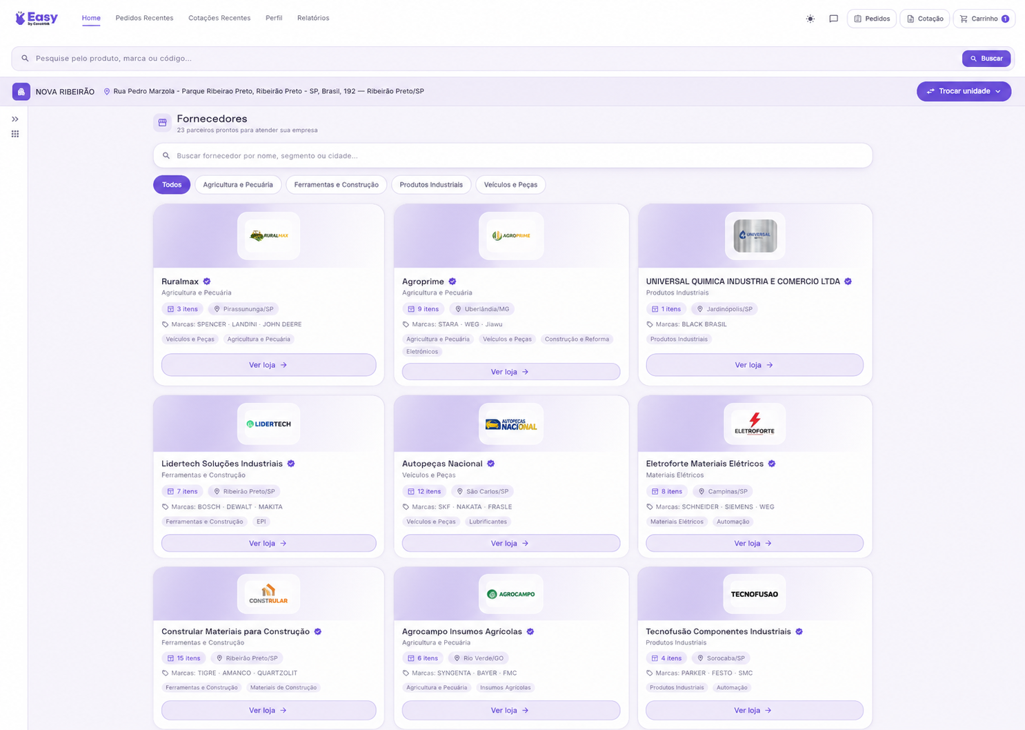 Compradores buscando fornecedores no marketplace